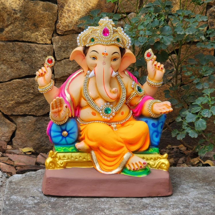 12'' Single Load Gadi Dhoti Orange